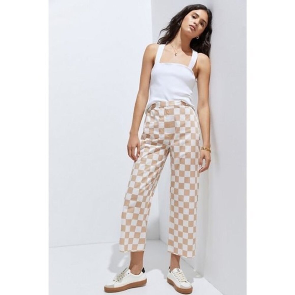 Anthropologie Hutch Cropped Straight Fit Checkerboard Pants (NWT)